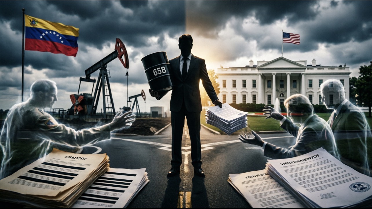 Depiction of the NABEP Venezuela oil deal signing